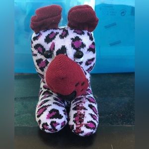 Leopard print sock animal